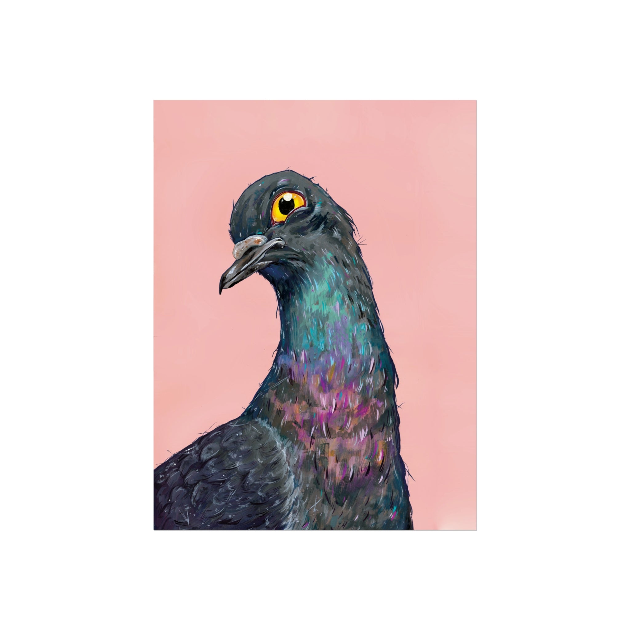 Peachy Pigeon - Large Art Print