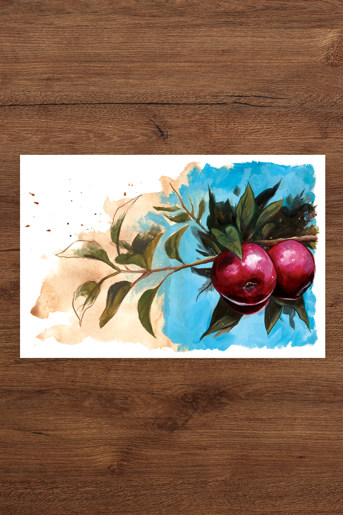 Apples Print - Original Gouache Sketchbook Illustration