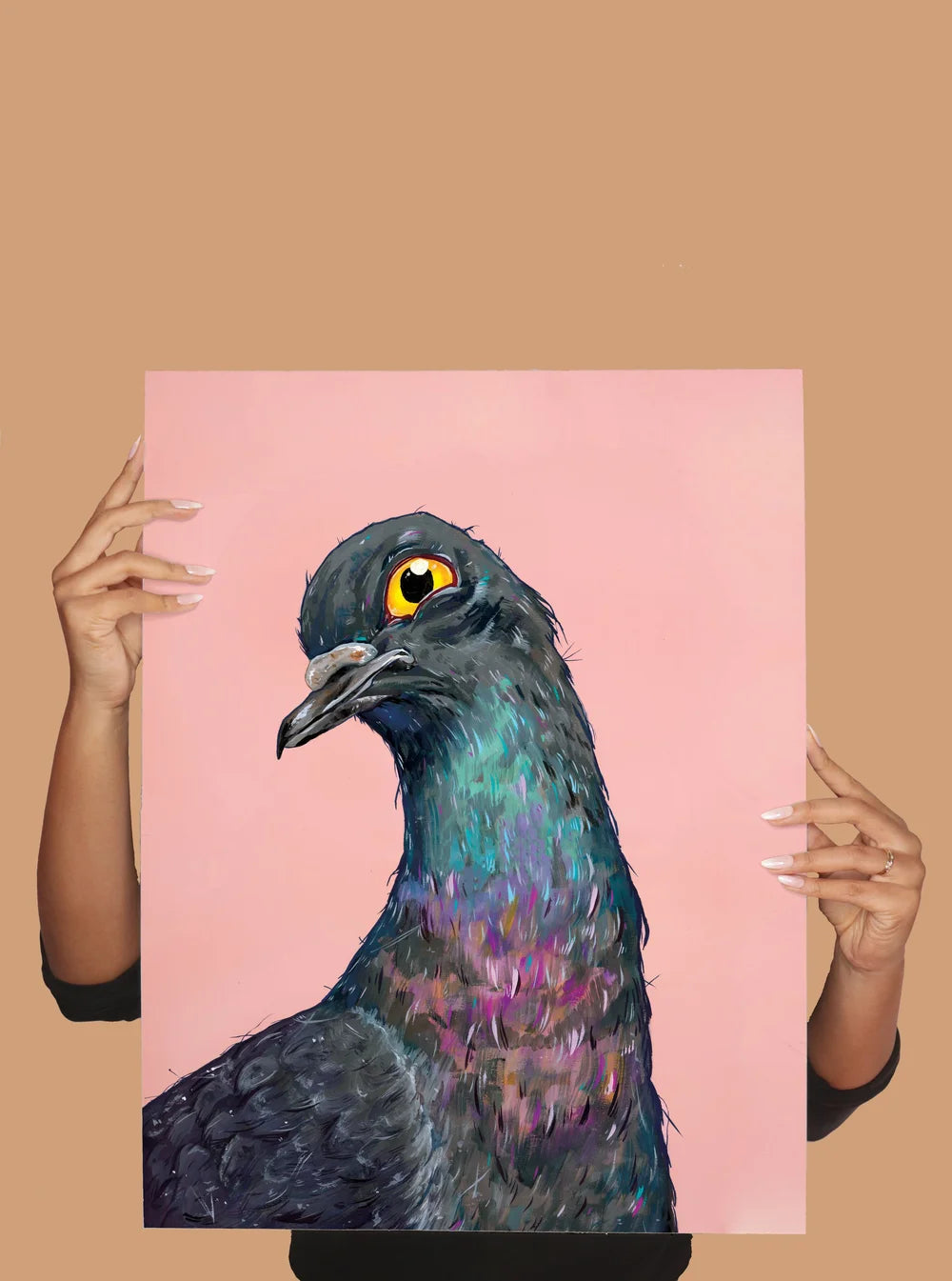 Peachy Pigeon - Large Art Print